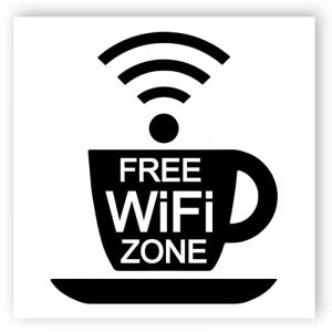 Kostenloser WLAN-Zone - Tasse Aufkleber