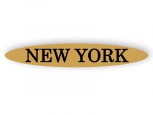 New York - Gold Schild