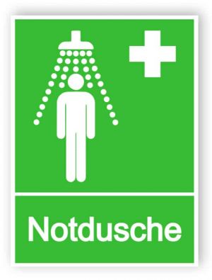 Notduschen Schild