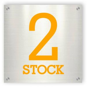 2 Stock - Aluminiumschilder