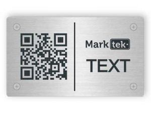 QR-Code-Etikett aus Edelstahl