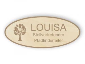 Hölzernes Namensschild 1