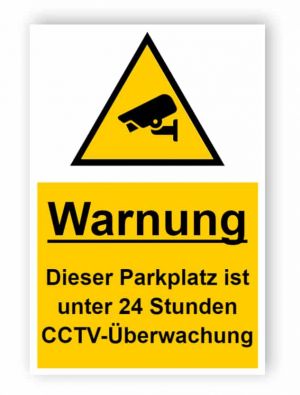 CCTV-Schild - Parkplatz unter Beobachtung