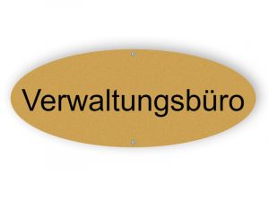 Mattgold Verwaltungsbüro Schild