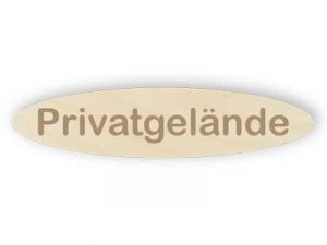 Privatgelände - Holzschilder