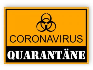 Coronavirus quarantäne - Gedruckt