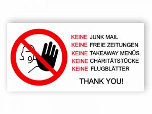 Kein Junk-Mail-Schild 5