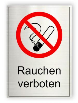 Rauchen verboten - Aluminiumschilder