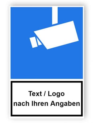 Kombischild Video-InfoSchild mit Text und/oder Logo