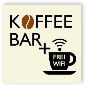 Café und kostenlose WiFi Schild