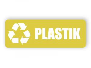 Gelber Plastik Landschaft Aufkleber