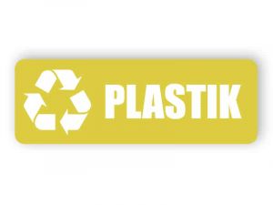 Gelber Plastik Landschaft Aufkleber