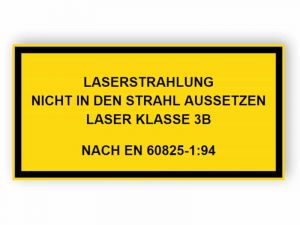 Laserstrahlung Nicht dem Strahl aussetzen