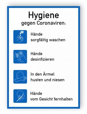 Hygiene gegen Coronaviren - Aufkleber