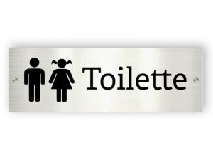 Toilette - Aluminiumschilder