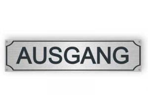 Ausgang - Edelstahlschilder