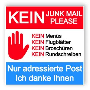 Kein Junk-Mail-Schild 6