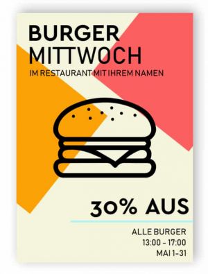 Burger Werbeschild