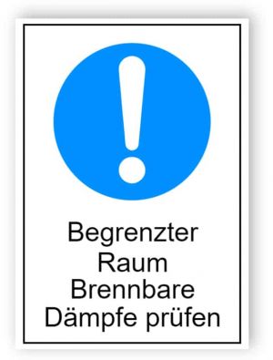 Begrenzter Raum Brennbare Dämpfe prüfen