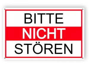 Bitte nicht stören Schild 1