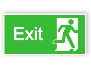 Exit sign - rechts