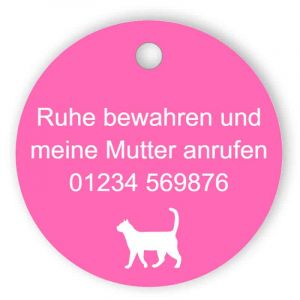 Ruhe bewahren und meine Mutter anrufen - Haustier-Schild