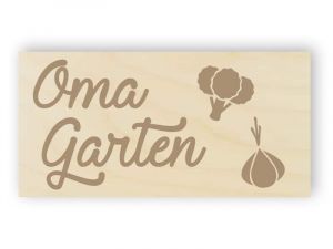 Garten der Großmutter Schild