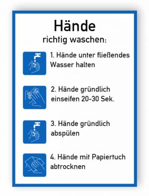 Hände richtig waschen - Aufkleber