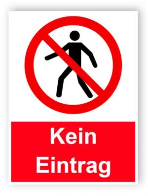 Kein Eintrag mit Mann Schild