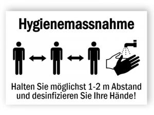 Hygienemassnahme - Aufkleber 1