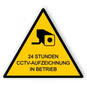 CCTV Schild 24 Stunden Aufnahme - Aluminiumverbundschilder