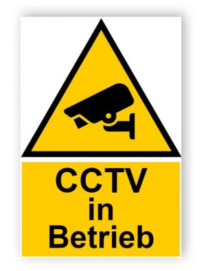 CCTV in Betrieb Schild