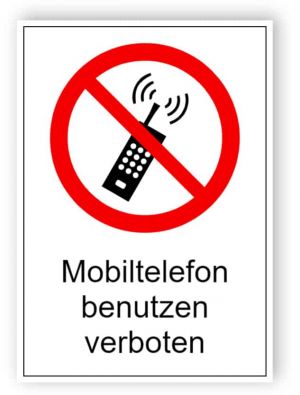Mobiltelefon benutzen verboten