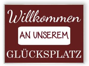 Burgund willkommenes Schild - Aluminiumschilder