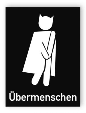 Übermenschen ToilettenSchild