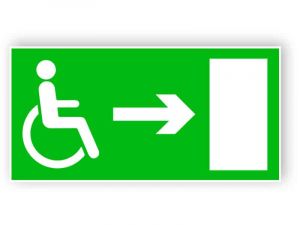 Rettungsweg für Behinderte (rechts)