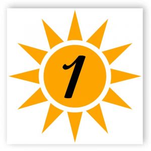 Nummer der Sonnenhaus-Tür