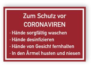 Zum Schutz vor Coronaviren