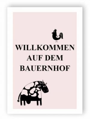 Willkommen auf dem Bauernhof - Aluminiumverbundschilder