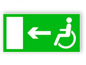 Rettungsweg für Behinderte (links)