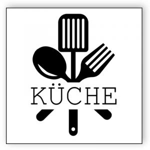 Schwarz-Weiß-Küche Schild