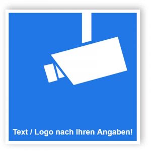 Praxisbewährtes Video-InfoSchild mit Text und/oder Logo