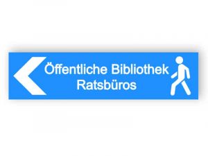 Öffentliche Bibliothek Schild