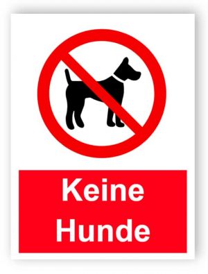 Keine Hunde Schild