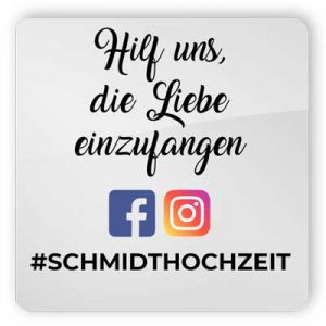 Hochzeit hashtag Zeichen mit Ständer