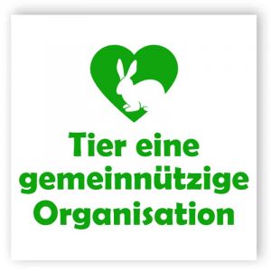 Tier eine gemeinnützige Organisation Schild