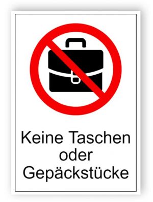 Kein Gepäck oder Gepäckschild