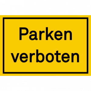 Verbotsschild parken verboten