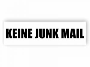 Kein Junk-Mail-Schild 2