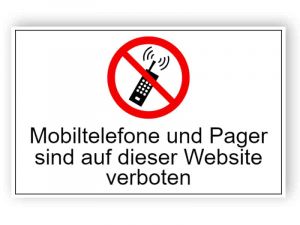 Mobiltelefone und Pager sind auf dieser Website verboten